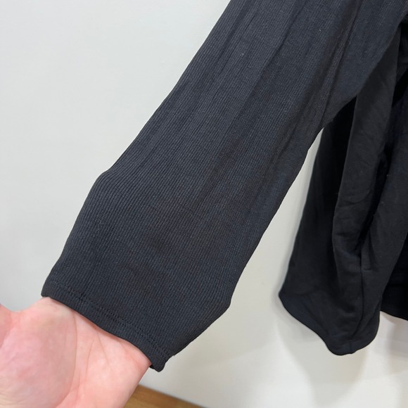 Athleta Purana Wrap Sweatshirt 3XL NWT $89 Gray Cris Cross Hood Knit - Picture 3 of 10